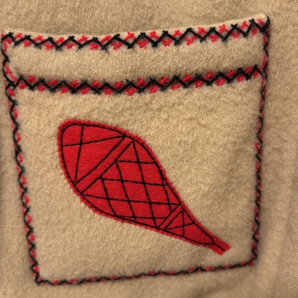 Vintage 1970’s James Bay Wool Coat w/Fur Hood & Leather Trim - Picture 2 of 12